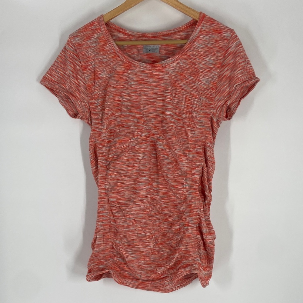 Athleta Orange Short Sleeve Tee Shirt Size L Gently Used